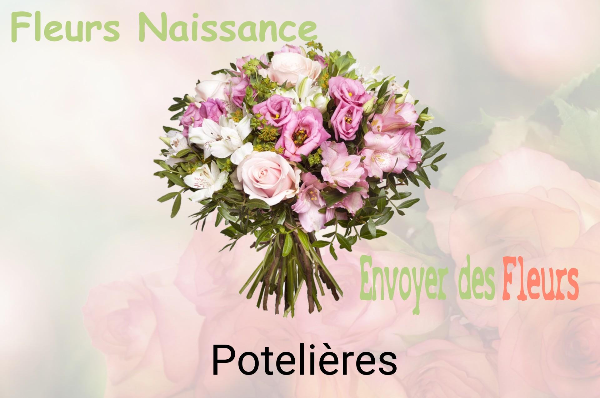 Bouquet de fleurs de naissance livré à Potelières